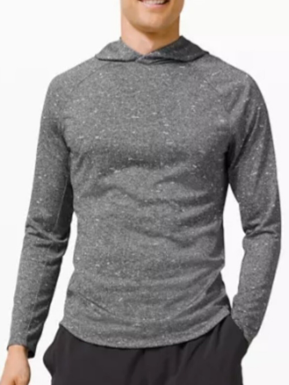 Lululemon Fresh Form Hoodie Melange Gray Knit Mens Long Sleeve Top